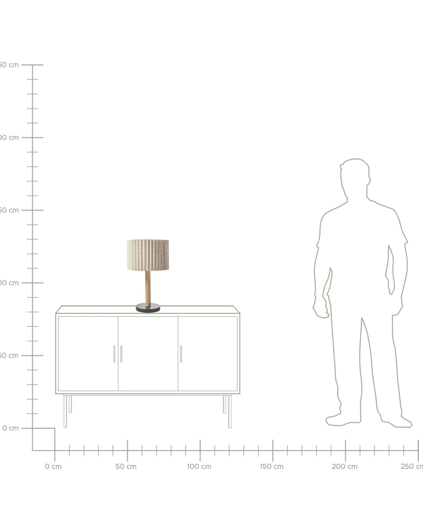Bordlampe BELESSA Hør Lys Beige