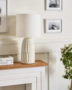 Bordlampe BELIHUL Keramik Cremehvid