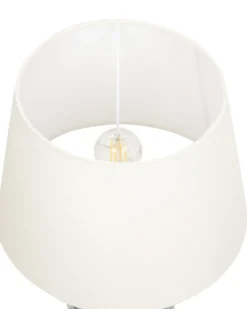 Bordlampe BELUSO Porcelæn Hvid/blå