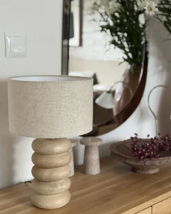 Bordlampe BETWA Mangotræ Lysebrun