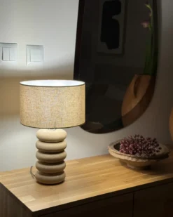 Bordlampe BETWA Mangotræ Lysebrun