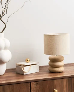 Bordlampe BETWA Mangotræ Lysebrun