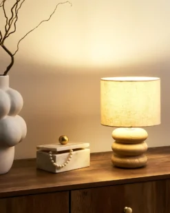 Bordlampe BETWA Mangotræ Lysebrun