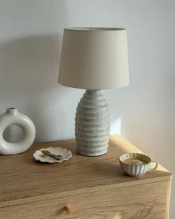 Bordlampe BILLY Keramik Cremehvid