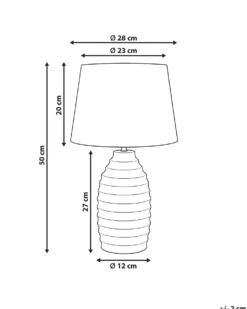 Bordlampe BILLY Keramik Cremehvid