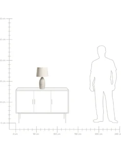 Bordlampe BILLY Keramik Cremehvid