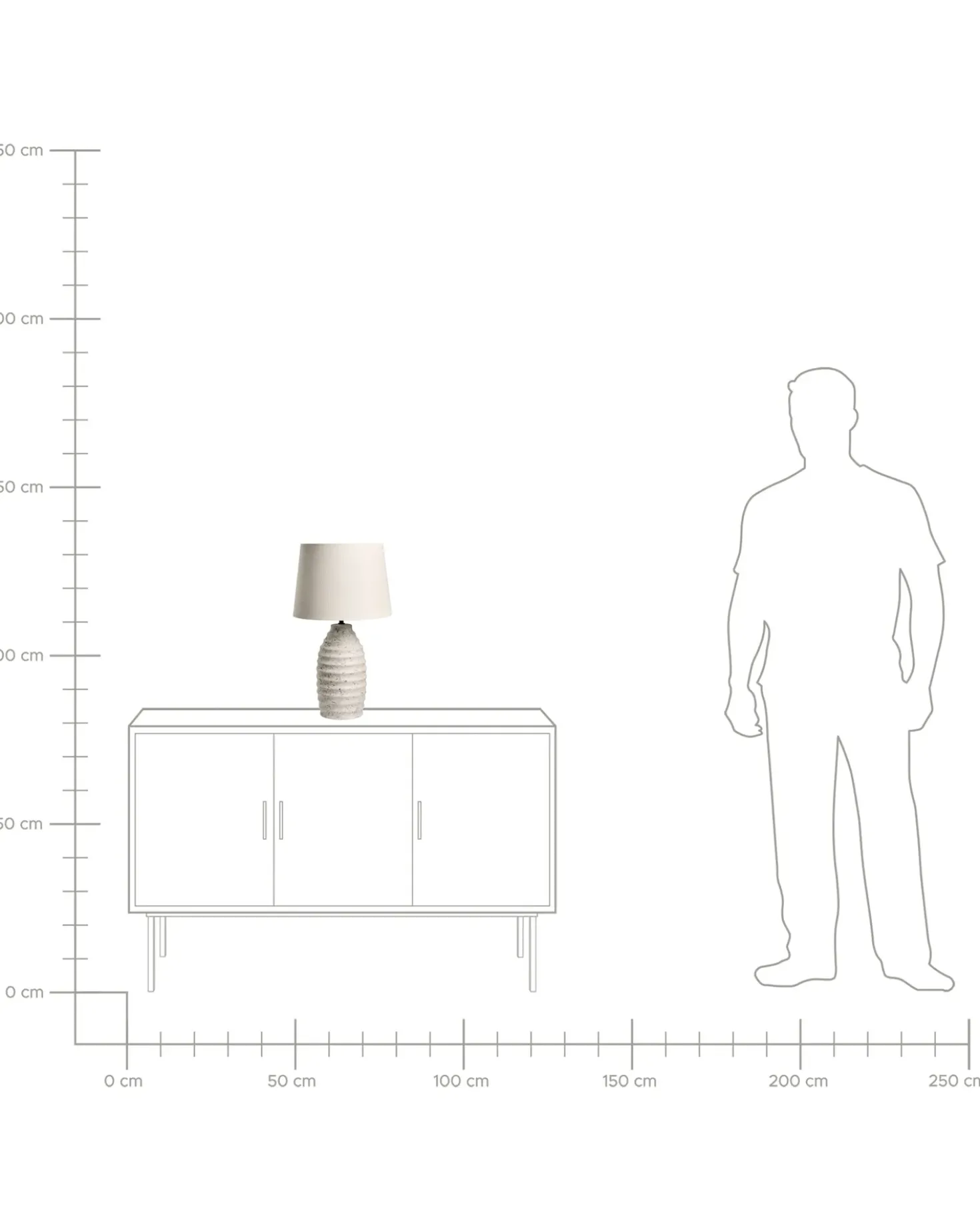 Bordlampe BILLY Keramik Cremehvid