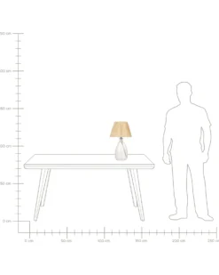 Bordlampe BLANCO Glas Naturlig