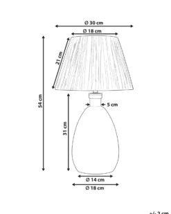 Bordlampe BLANCO Glas Naturlig