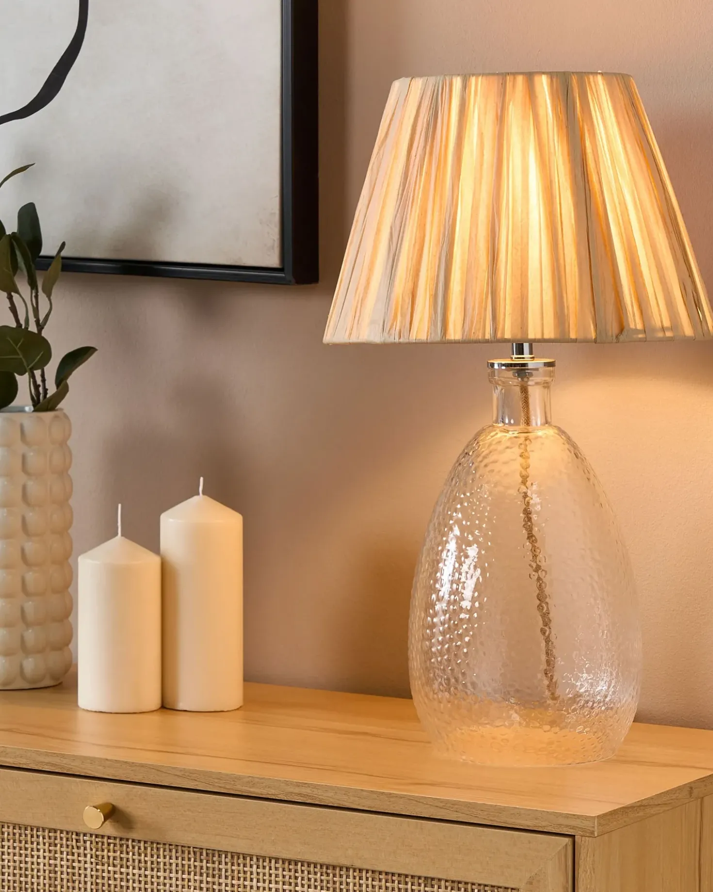 Bordlampe BLANCO Glas Naturlig