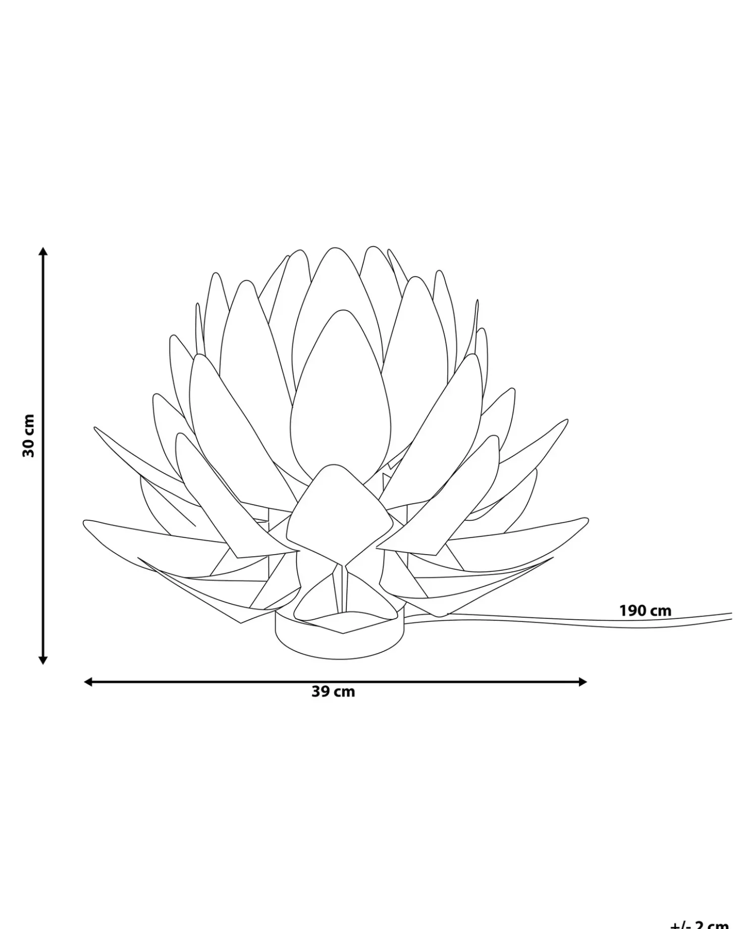 Bordlampe Blomst MUSONE Hvid