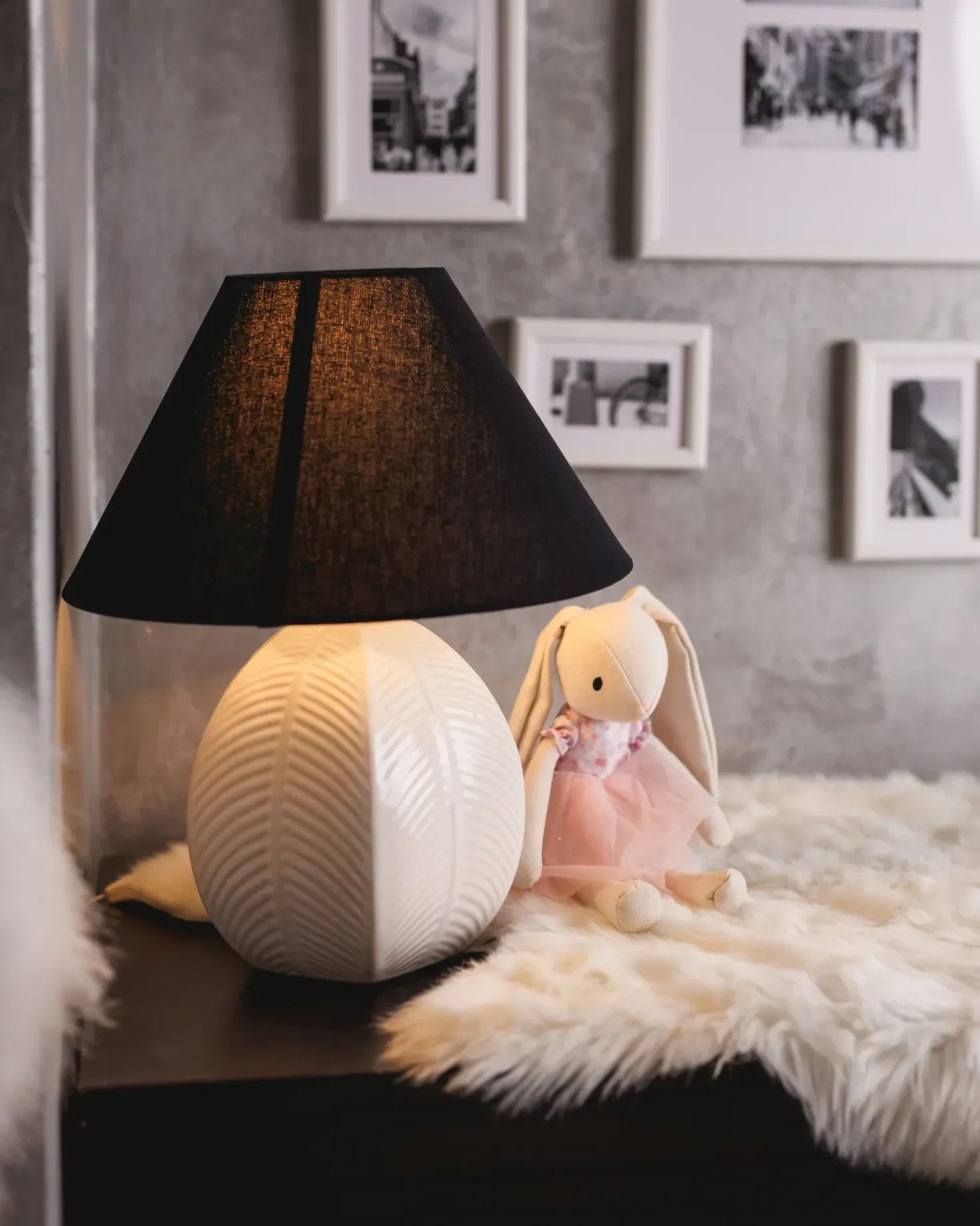 Bordlampe CADENA Keramik Beige