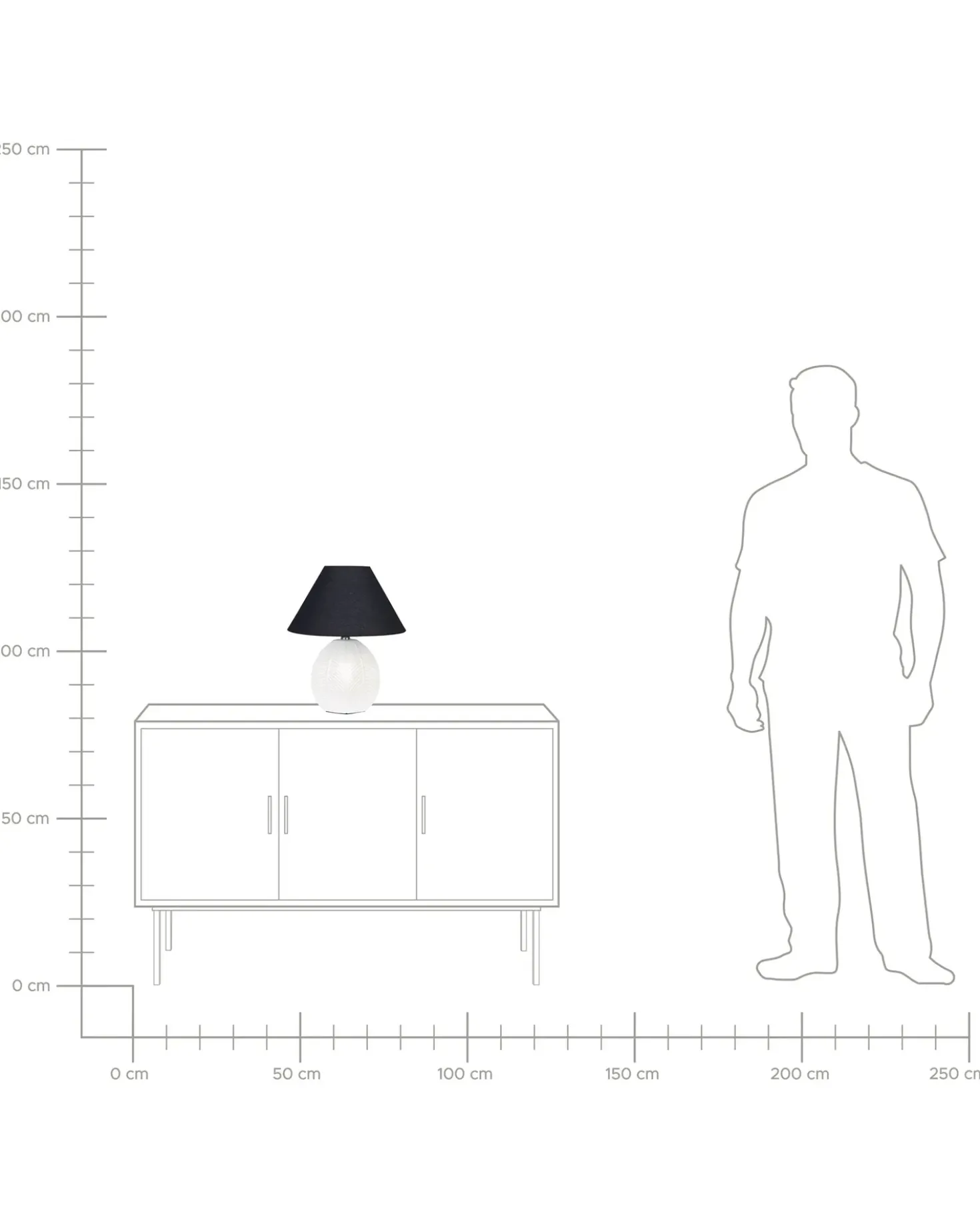 Bordlampe CADENA Keramik Beige