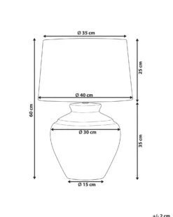 Bordlampe CAINE Keramik Lys Beige