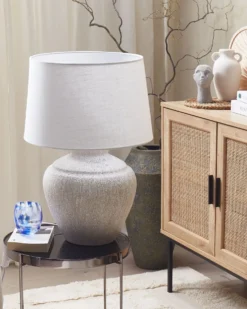 Bordlampe CAINE Keramik Lys Beige