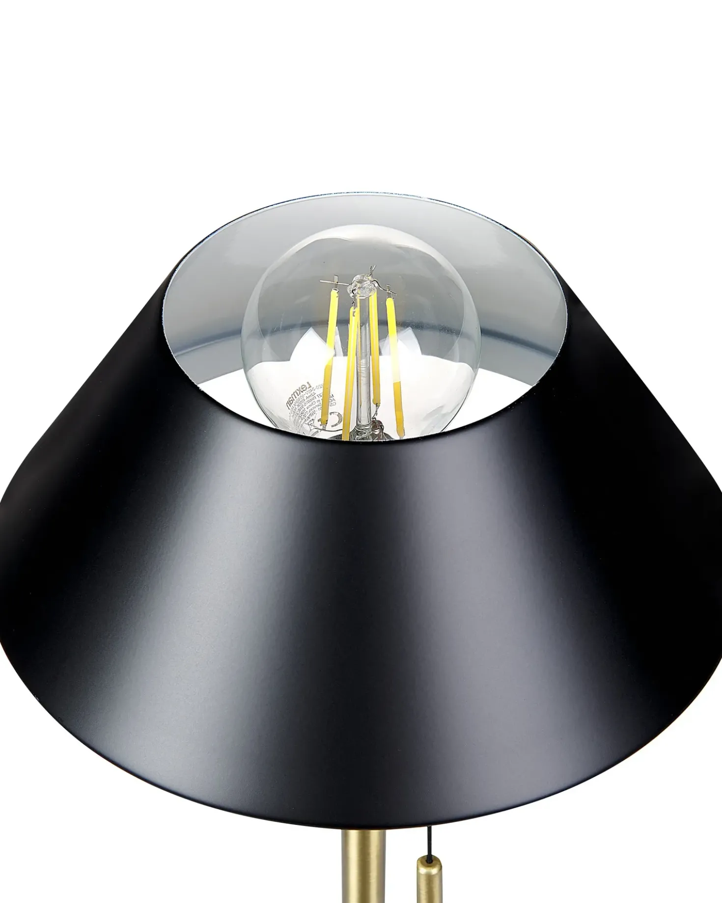Bordlampe CAPARO Metal Sort/guld