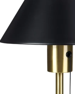 Bordlampe CAPARO Metal Sort/guld