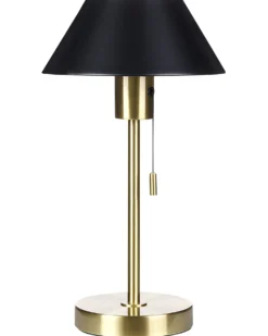 Bordlampe CAPARO Metal Sort/guld