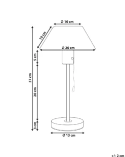 Bordlampe CAPARO Metal Sort/guld
