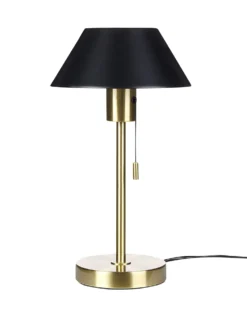 Bordlampe CAPARO Metal Sort/guld