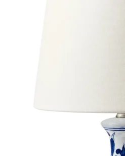 Bordlampe CARMEN Porcelæn Hvid/blå