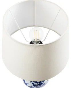 Bordlampe CARMEN Porcelæn Hvid/blå