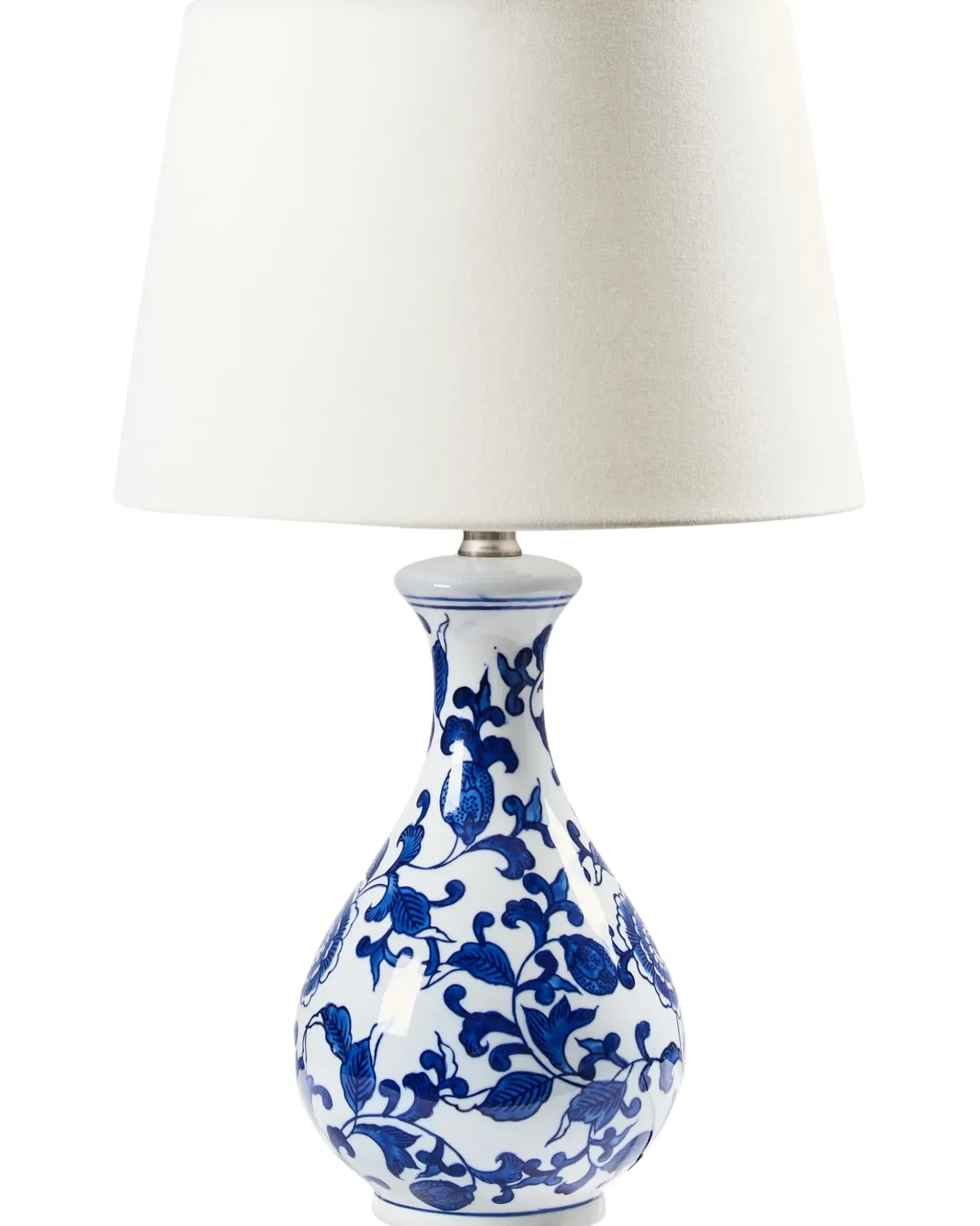 Bordlampe CARMEN Porcelæn Hvid/blå