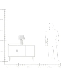 Bordlampe CARRASCO Papmaché Hvid