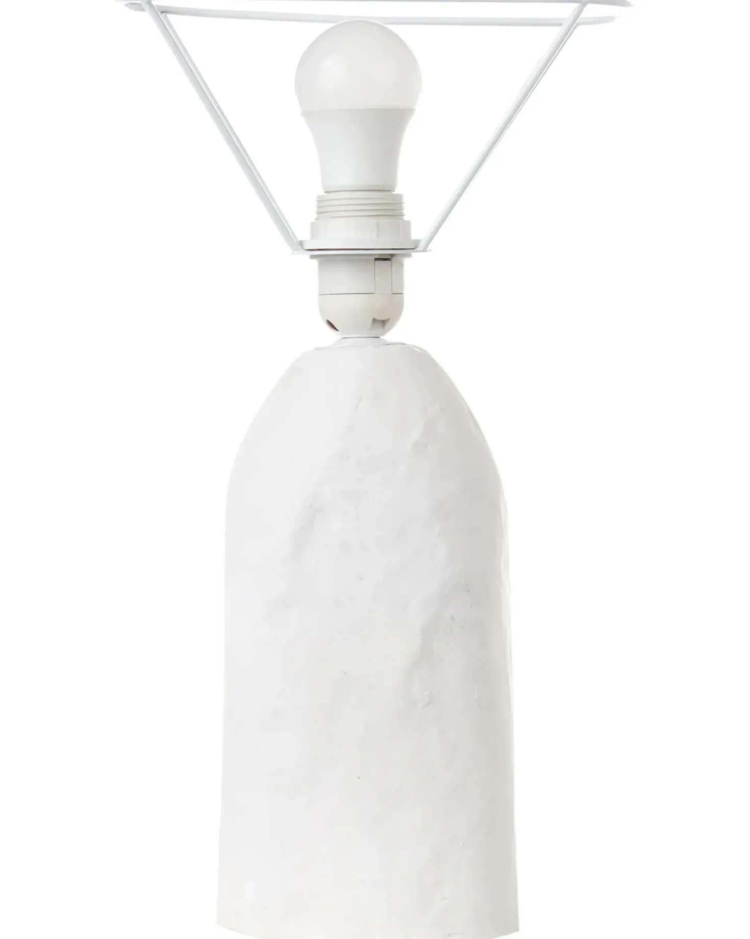 Bordlampe CARRASCO Papmaché Hvid