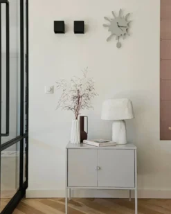 Bordlampe CARRASCO Papmaché Hvid