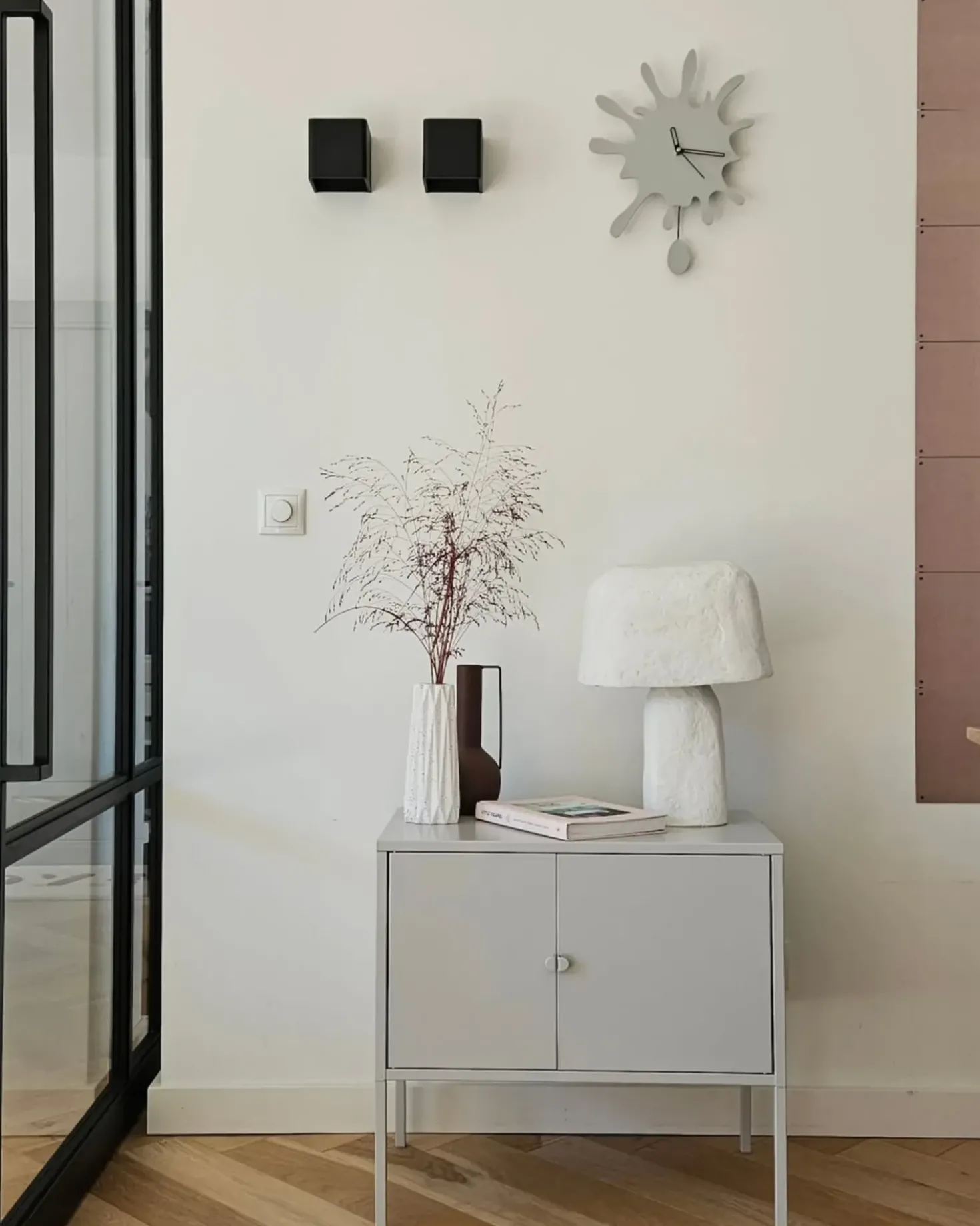 Bordlampe CARRASCO Papmaché Hvid