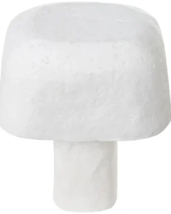 Bordlampe CARRASCO Papmaché Hvid