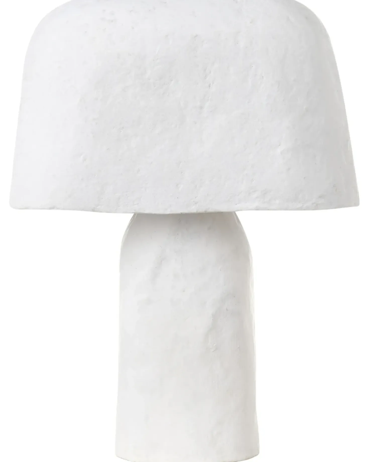 Bordlampe CARRASCO Papmaché Hvid