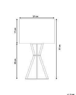 Bordlampe CARRION Brun/hvid