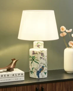 Bordlampe CAVADO Porcelæn Hvid