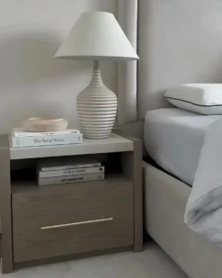 Bordlampe CELESTE Keramik Beige