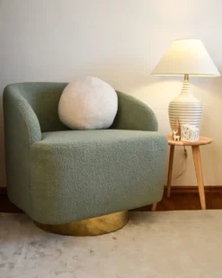 Bordlampe CELESTE Keramik Beige