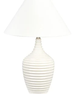 Bordlampe CELESTE Keramik Beige