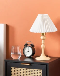 Bordlampe COOKS Egetræ Lysebrun/hvid
