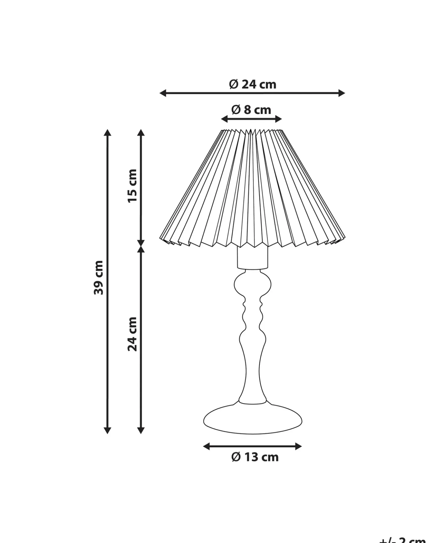 Bordlampe COOKS Egetræ Lysebrun/hvid