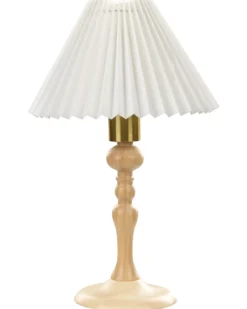 Bordlampe COOKS Egetræ Lysebrun/hvid