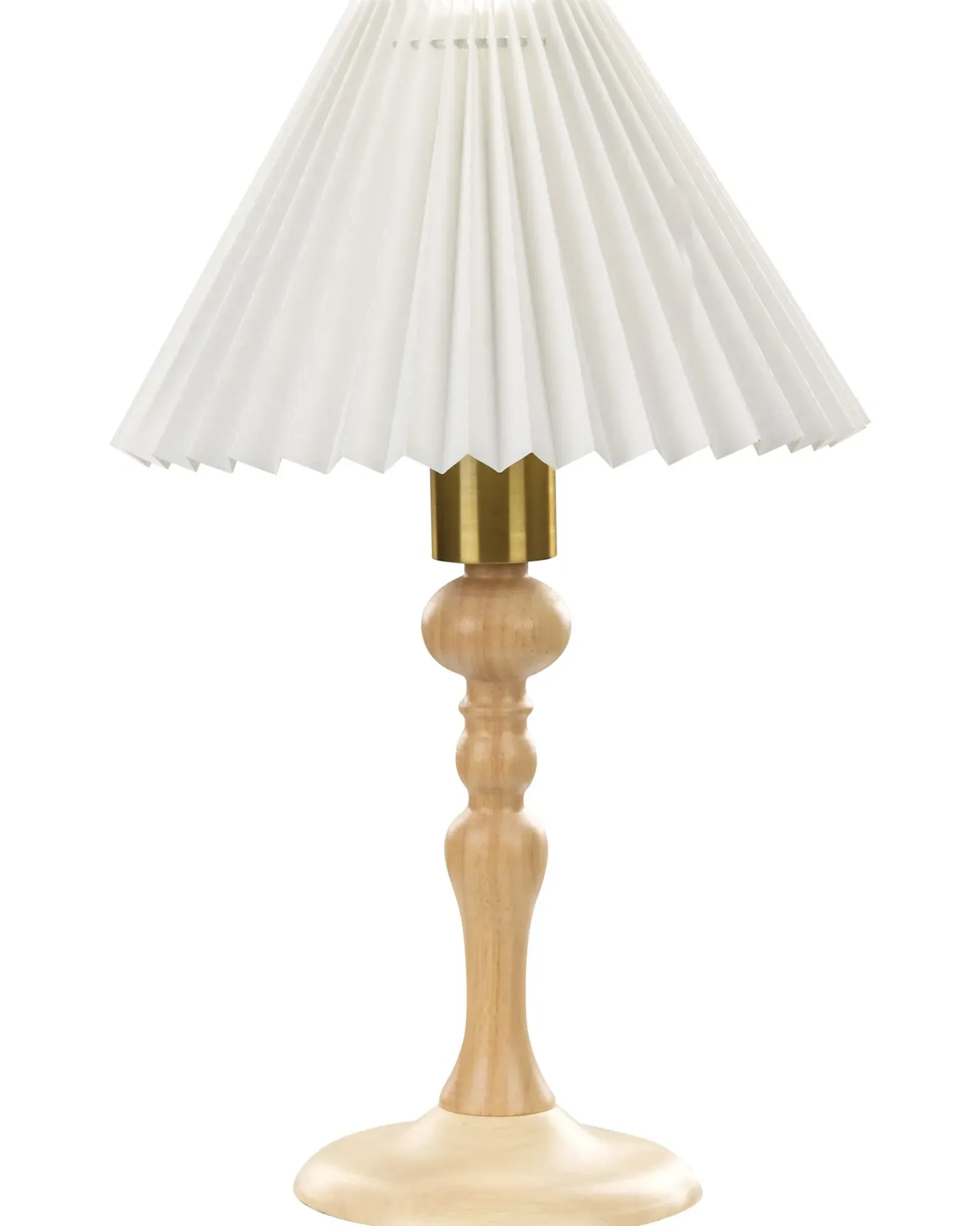 Bordlampe COOKS Egetræ Lysebrun/hvid