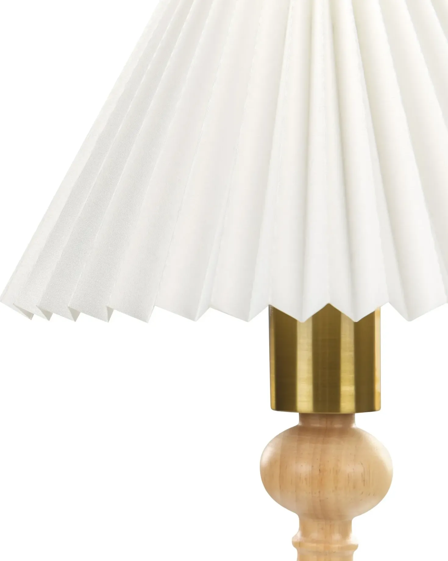 Bordlampe COOKS Egetræ Lysebrun/hvid
