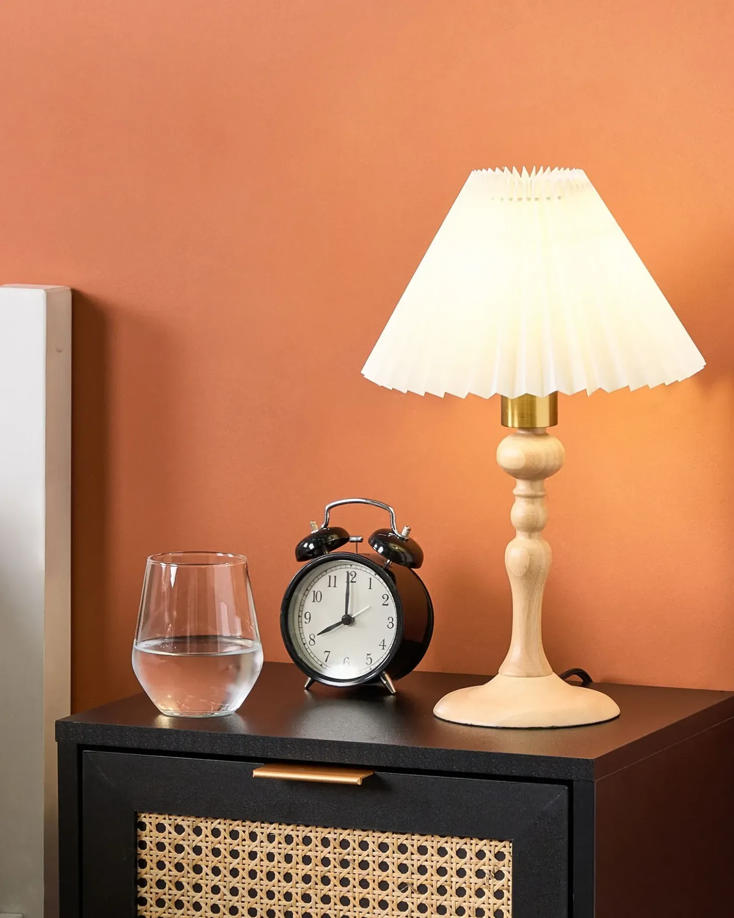 Bordlampe COOKS Egetræ Lysebrun/hvid