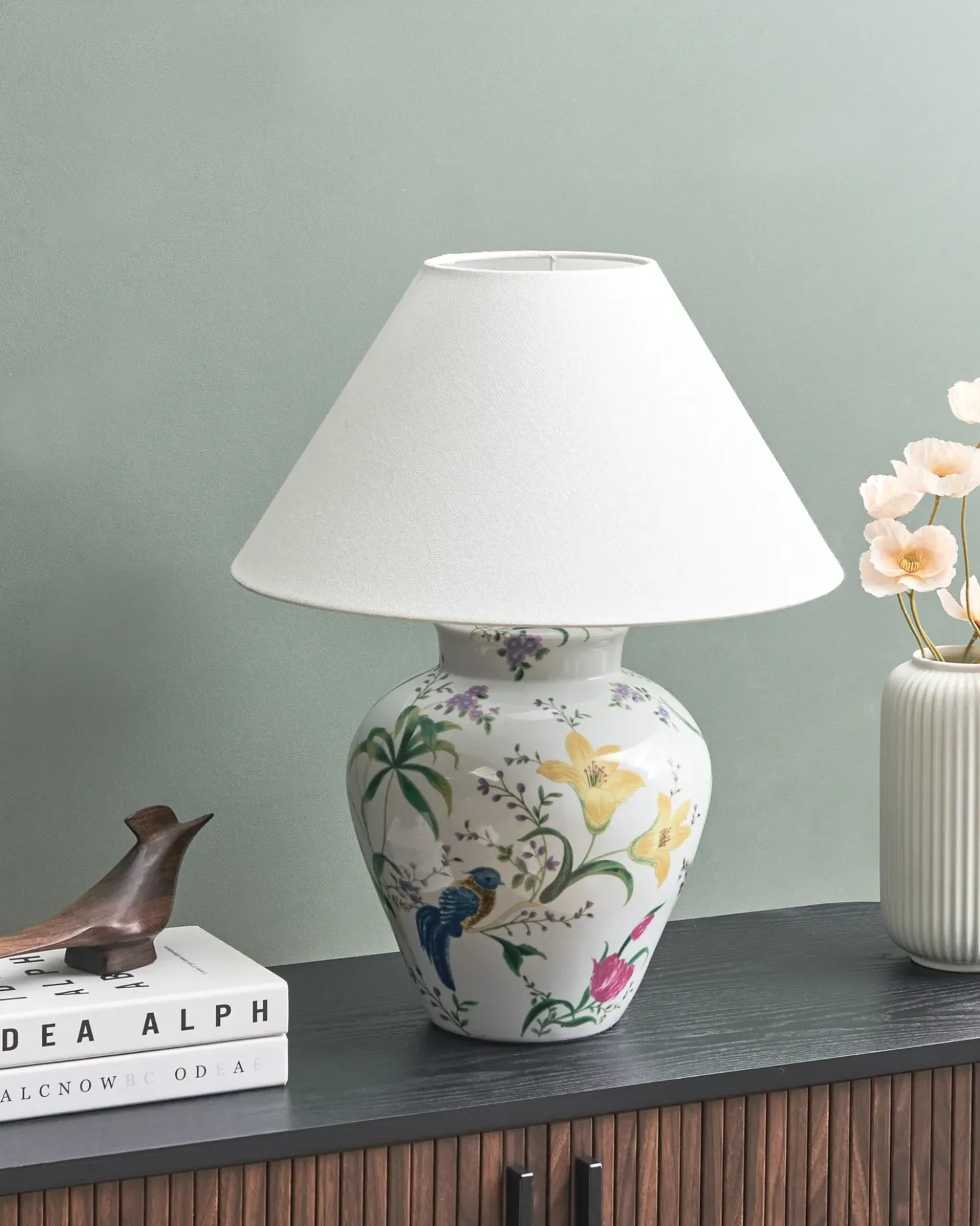 Bordlampe DIOGO Porcelæn Hvid