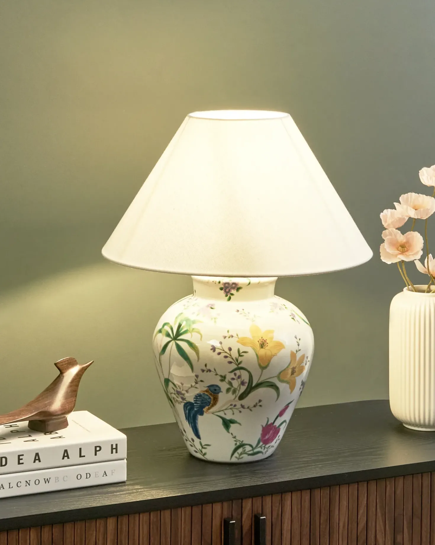 Bordlampe DIOGO Porcelæn Hvid