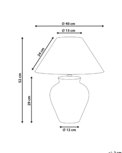 Bordlampe DIOGO Porcelæn Hvid
