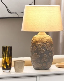 Bordlampe FERREY Keramik Grå