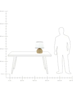 Bordlampe GROWEE Flet Naturlig