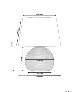 Bordlampe GROWEE Flet Naturlig